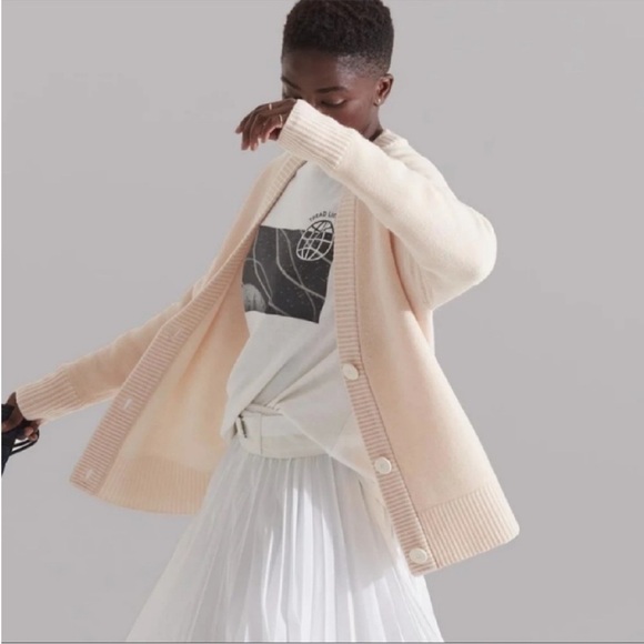 allbirds Sweaters - NWT Allbirds Pink Aspen Cardi Merino Wool Oversized Cardigan